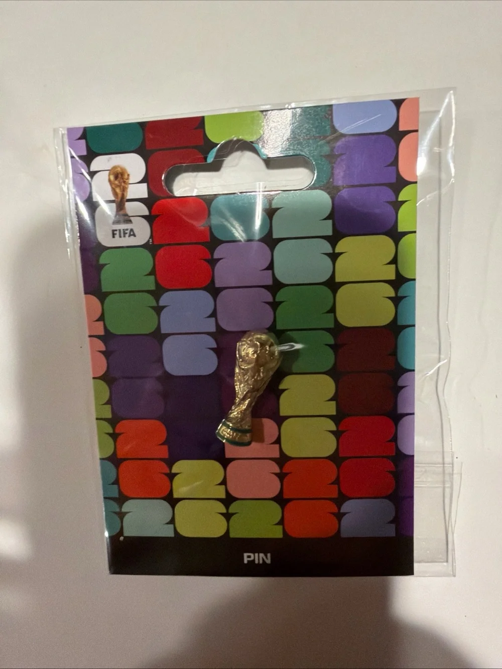 World Cup Gold Trophy Enamel Pin - Gold